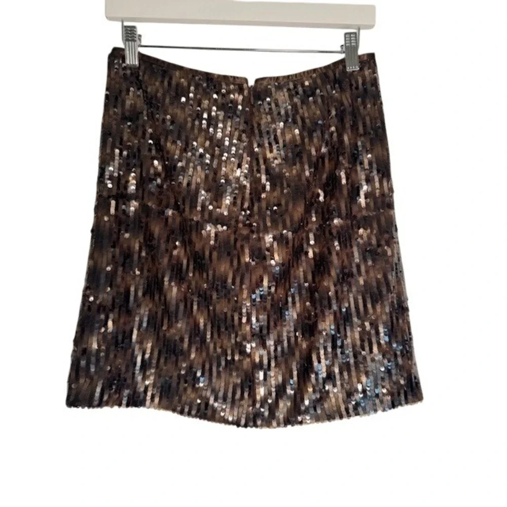 Banana Republic Heritage Sequin Midi Skirt Brown Sparkly Holiday Party - Size 4‎